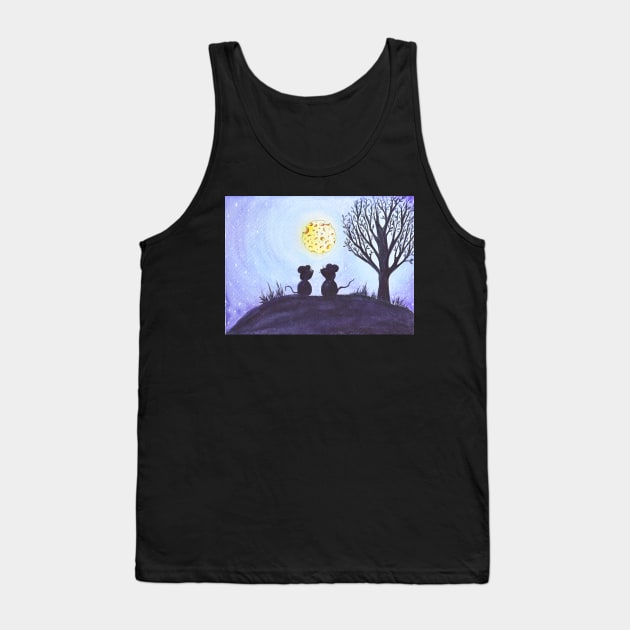 Cheese dreams - Two mice on the date Tank Top by Wolshebnaja